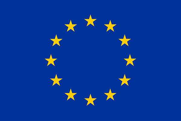 EU web flag yellow low